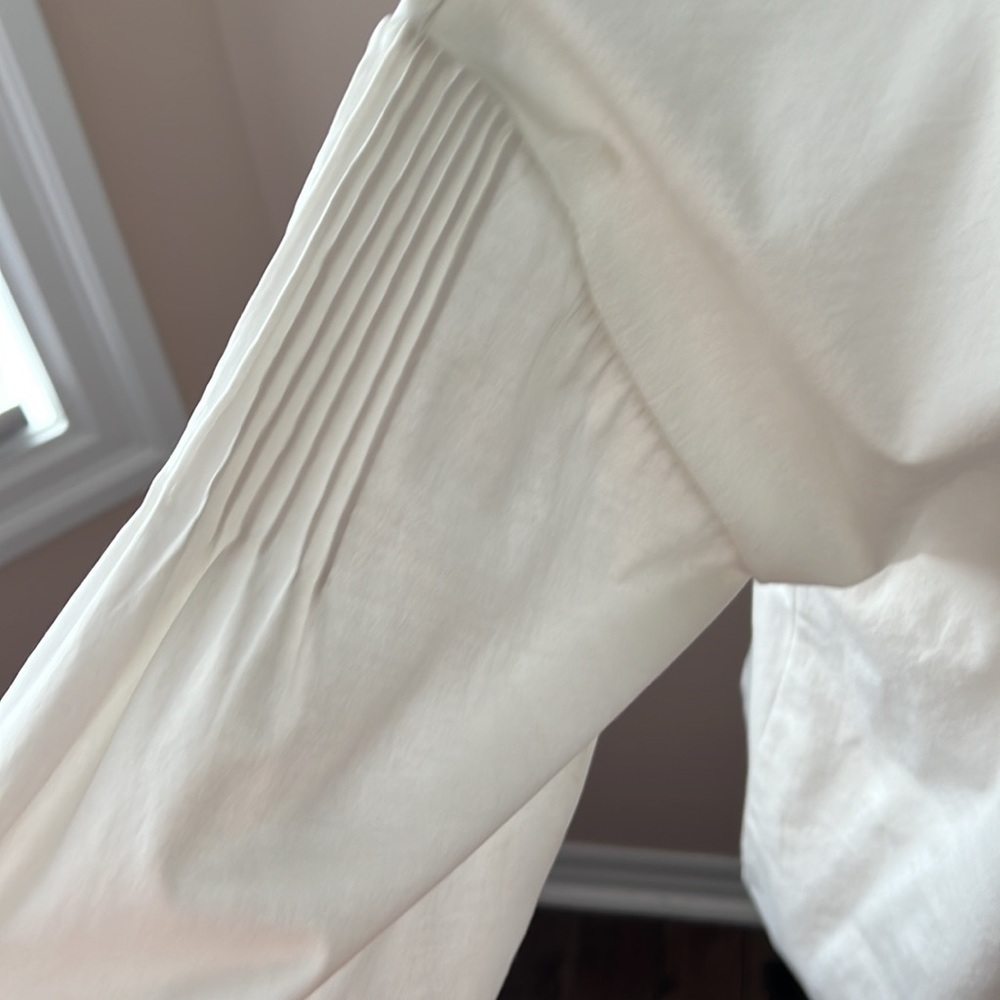 Weekend Max Mara L White Blouse With Embroidery NWT - Picture 3 of 7